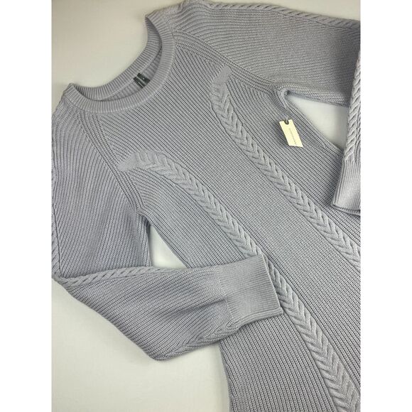 ~ NEW! XL Anthropologie Knit Sweater Dress Skater Mini Lavender Long Sleeve NWT - Picture 10 of 16